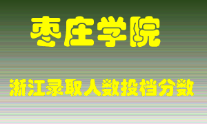 枣庄学院2021年在浙江招生计划录取人数投档分数线