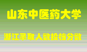 山东中医药大学2021年在浙江招生计划录取人数投档分数线