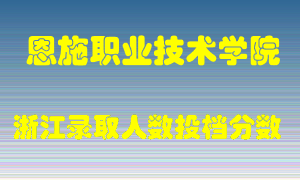 恩施职业技术学院2021年在浙江招生计划录取人数投档分数线