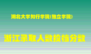 湖北大学知行学院2021年在浙江招生计划录取人数投档分数线