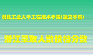 湖北工业大学工程技术学院2021年在浙江招生计划录取人数投档分数线