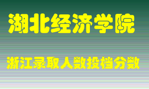 湖北经济学院2021年在浙江招生计划录取人数投档分数线