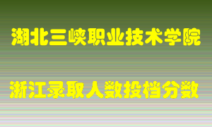 湖北三峡职业技术学院2021年在浙江招生计划录取人数投档分数线