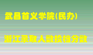 武昌首义学院2021年在浙江招生计划录取人数投档分数线