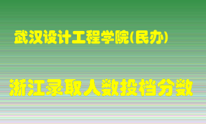 武汉设计工程学院2021年在浙江招生计划录取人数投档分数线