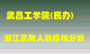 武昌工学院2021年在浙江招生计划录取人数投档分数线