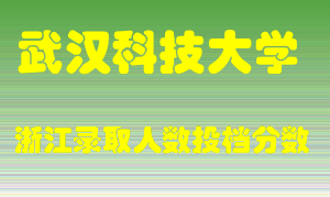 武汉科技大学2021年在浙江招生计划录取人数投档分数线