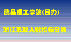 武昌理工学院2021年在浙江招生计划录取人数投档分数线