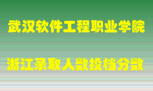 武汉软件工程职业学院2021年在浙江招生计划录取人数投档分数线