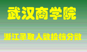 武汉商学院2021年在浙江招生计划录取人数投档分数线