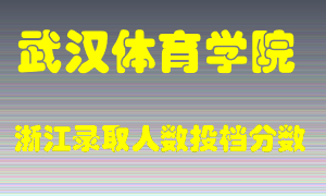 武汉体育学院2021年在浙江招生计划录取人数投档分数线