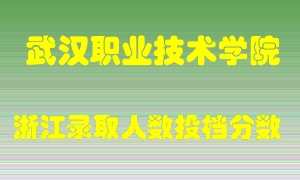 武汉职业技术学院2021年在浙江招生计划录取人数投档分数线