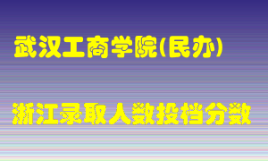 武汉工商学院2021年在浙江招生计划录取人数投档分数线