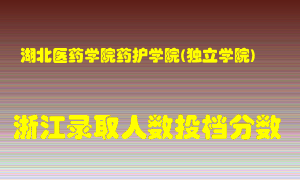 湖北医药学院药护学院2021年在浙江招生计划录取人数投档分数线