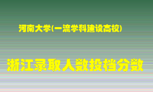 河南大学2021年在浙江招生计划录取人数投档分数线