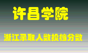 许昌学院2021年在浙江招生计划录取人数投档分数线