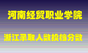 河南经贸职业学院2021年在浙江招生计划录取人数投档分数线