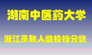 湖南中医药大学2021年在浙江招生计划录取人数投档分数线