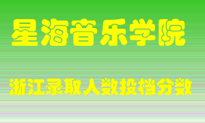 星海音乐学院2021年在浙江招生计划录取人数投档分数线