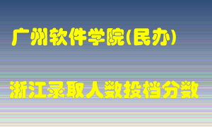 广州软件学院2021年在浙江招生计划录取人数投档分数线