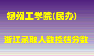 柳州工学院2021年在浙江招生计划录取人数投档分数线