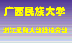 广西民族大学2021年在浙江招生计划录取人数投档分数线