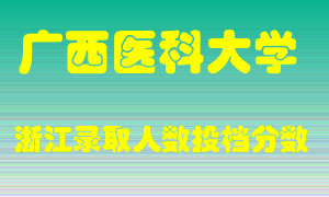 广西医科大学2021年在浙江招生计划录取人数投档分数线