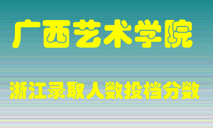 广西艺术学院2021年在浙江招生计划录取人数投档分数线