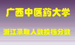 广西中医药大学2021年在浙江招生计划录取人数投档分数线