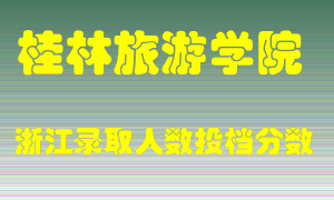 桂林旅游学院2021年在浙江招生计划录取人数投档分数线