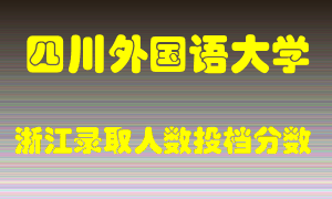 四川外国语大学2021年在浙江招生计划录取人数投档分数线