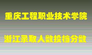 重庆工程职业技术学院2021年在浙江招生计划录取人数投档分数线