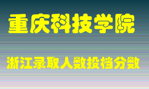 重庆科技学院2021年在浙江招生计划录取人数投档分数线