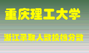 重庆理工大学2021年在浙江招生计划录取人数投档分数线