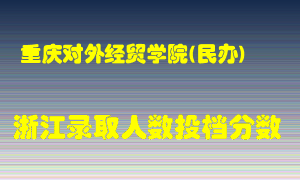 重庆对外经贸学院2021年在浙江招生计划录取人数投档分数线