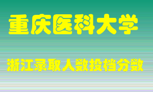 重庆医科大学2021年在浙江招生计划录取人数投档分数线