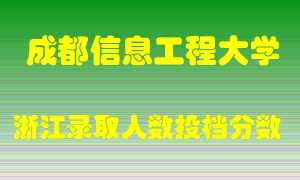 成都信息工程大学2021年在浙江招生计划录取人数投档分数线