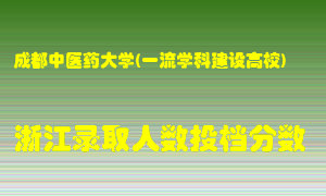 成都中医药大学2021年在浙江招生计划录取人数投档分数线