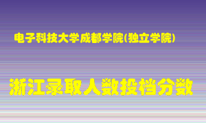 电子科技大学成都学院2021年在浙江招生计划录取人数投档分数线