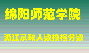 绵阳师范学院2021年在浙江招生计划录取人数投档分数线