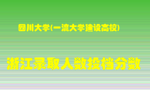 四川大学2021年在浙江招生计划录取人数投档分数线