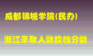 成都锦城学院2021年在浙江招生计划录取人数投档分数线