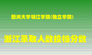 四川大学锦江学院2021年在浙江招生计划录取人数投档分数线