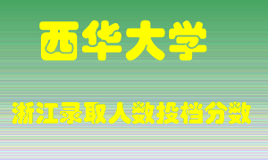 西华大学2021年在浙江招生计划录取人数投档分数线