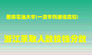 西南石油大学2021年在浙江招生计划录取人数投档分数线