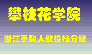 攀枝花学院2021年在浙江招生计划录取人数投档分数线