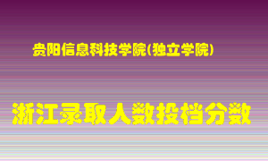 贵阳信息科技学院2021年在浙江招生计划录取人数投档分数线