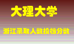 大理大学2021年在浙江招生计划录取人数投档分数线