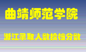 曲靖师范学院2021年在浙江招生计划录取人数投档分数线