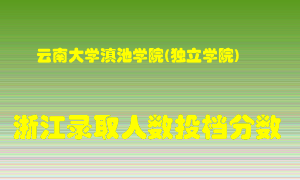 云南大学滇池学院2021年在浙江招生计划录取人数投档分数线